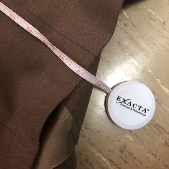 Vintage Double Breasted 100% Wool Embellished Brown Suit Jacket size 10 *FLAW - Picture 10 of 10